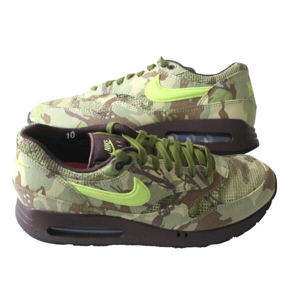 Nike Men's Air Max 1 '86 OG Camo Running Shoes Earth Green Lemon Sizes NIB - Picture 1 of 5